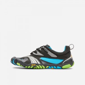 Vibram KMD Sport LS Men's Running Shoes Black / Blue / Green | XZVFQ-4305