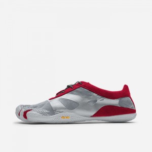 Vibram KSO EVO Men's Training Shoes Grey / Red | WXNLS-6981