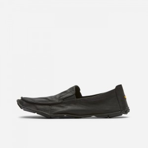 Vibram Leather Men's One Quarter Black | UVJSF-2345