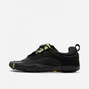 Vibram V-Run Retro Women's Running Shoes Black / Green / Black | YFJZA-0978