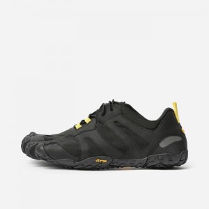 Vibram V-Trail 2.0 Men's Running Shoes Black / Yellow | FLAEK-4372