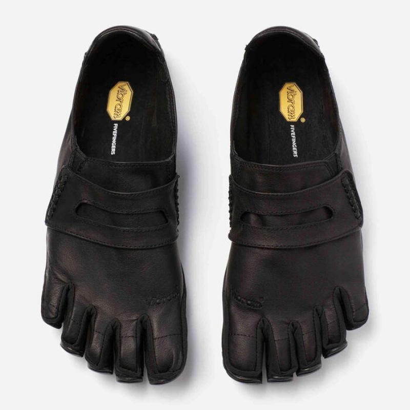 Vibram CVT-Leather Men's Lifestyle Shoes Black | XWKNI-7538