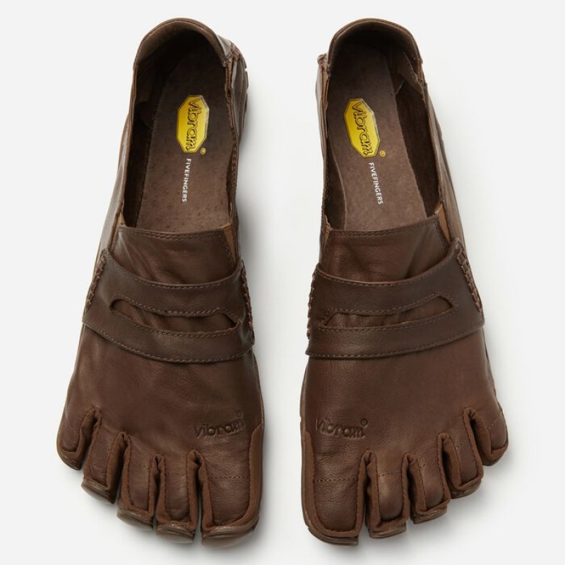 Vibram CVT-Leather Men's Lifestyle Shoes Brown | IUACL-5312