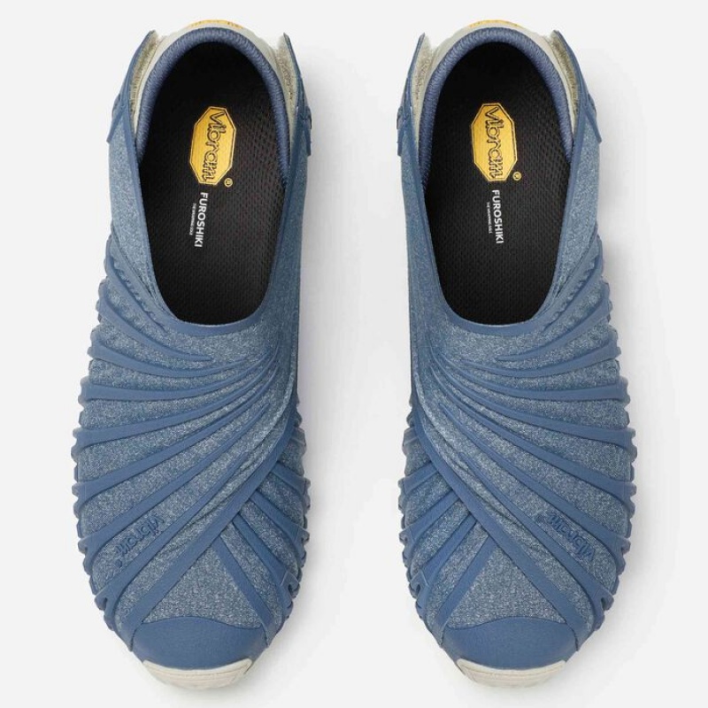 Vibram Furoshiki EcoFree Denim Men's Shoes Blue | KJYPD-7139