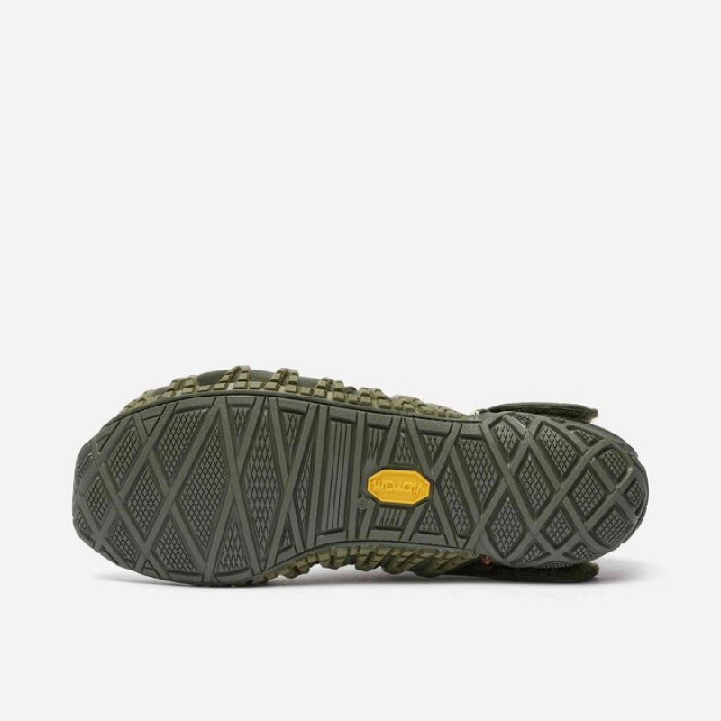 Vibram Furoshiki Men's Shoes Olive | YQKWM-8165