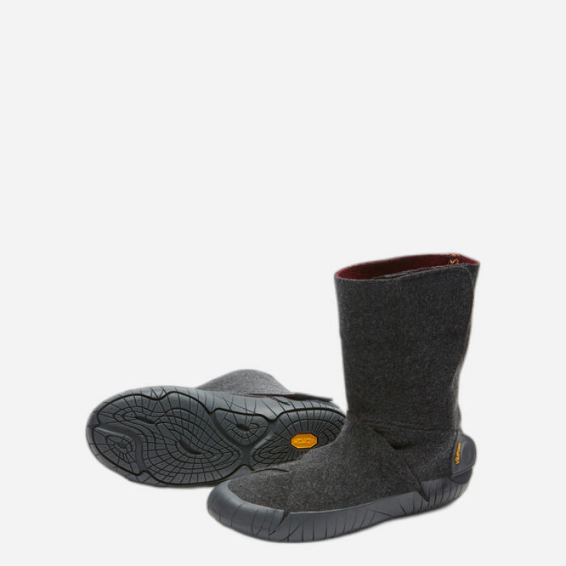 Vibram Furoshiki Russian Felt Mid Women's Boots Grey | SFCYE-6951