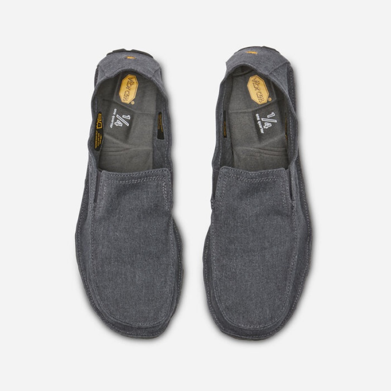 Vibram Hemp Men's One Quarter Grey / Black | GOVBQ-7065