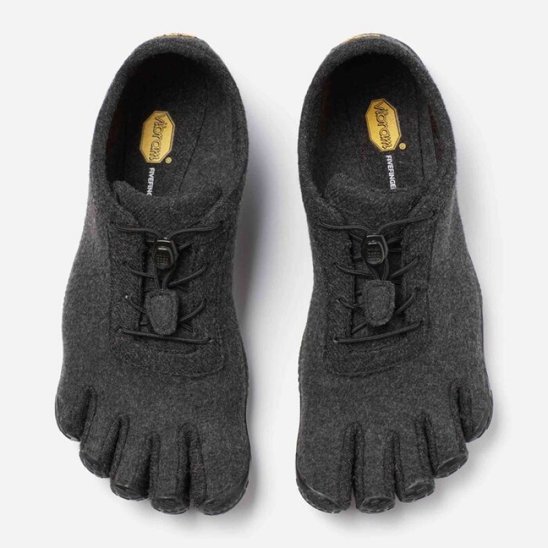 Vibram KSO ECO Wool Men's Lifestyle Shoes Grey / Black | UBSCJ-2195