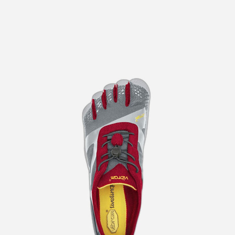 Vibram KSO EVO Men's Training Shoes Grey / Red | WXNLS-6981