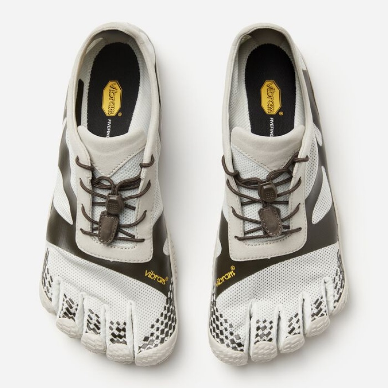 Vibram KSO EVO Men's Training Shoes White / Brown / White | TKLUG-2698