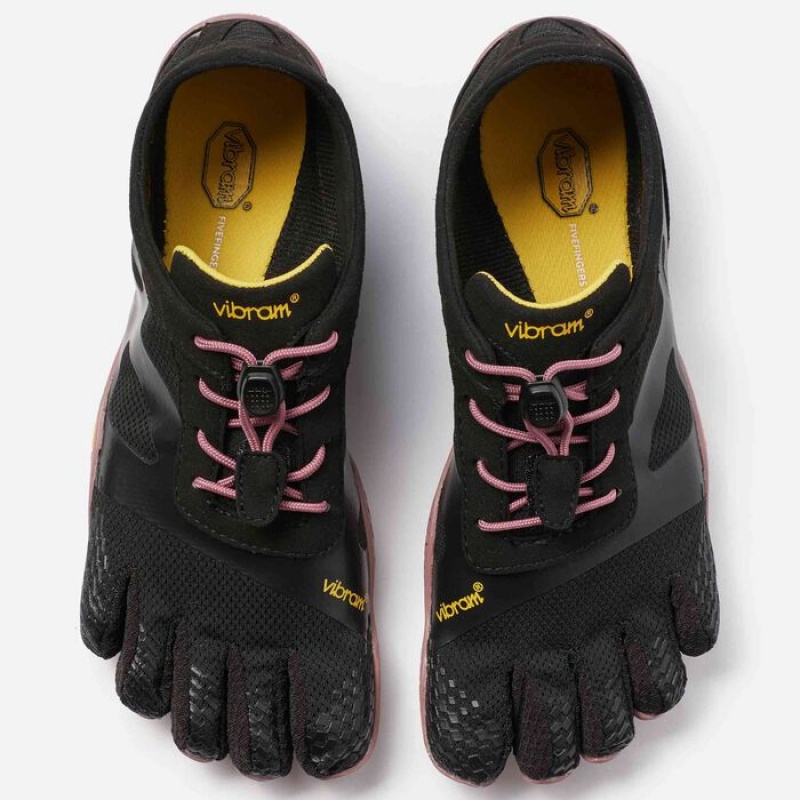 Vibram KSO EVO Women's Training Shoes Black / Rose | RTFEC-3497