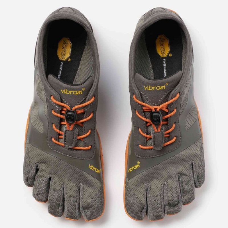 Vibram KSO EVO Women's Training Shoes Grey / Orange | LDQSY-4327