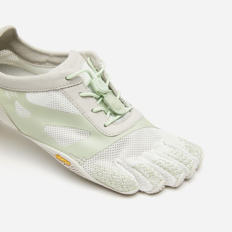 Vibram KSO EVO Women's Training Shoes White / Green / White | SCOHZ-0485