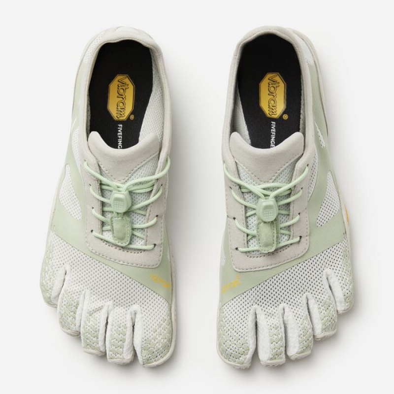 Vibram KSO EVO Women's Training Shoes White / Green / White | SCOHZ-0485