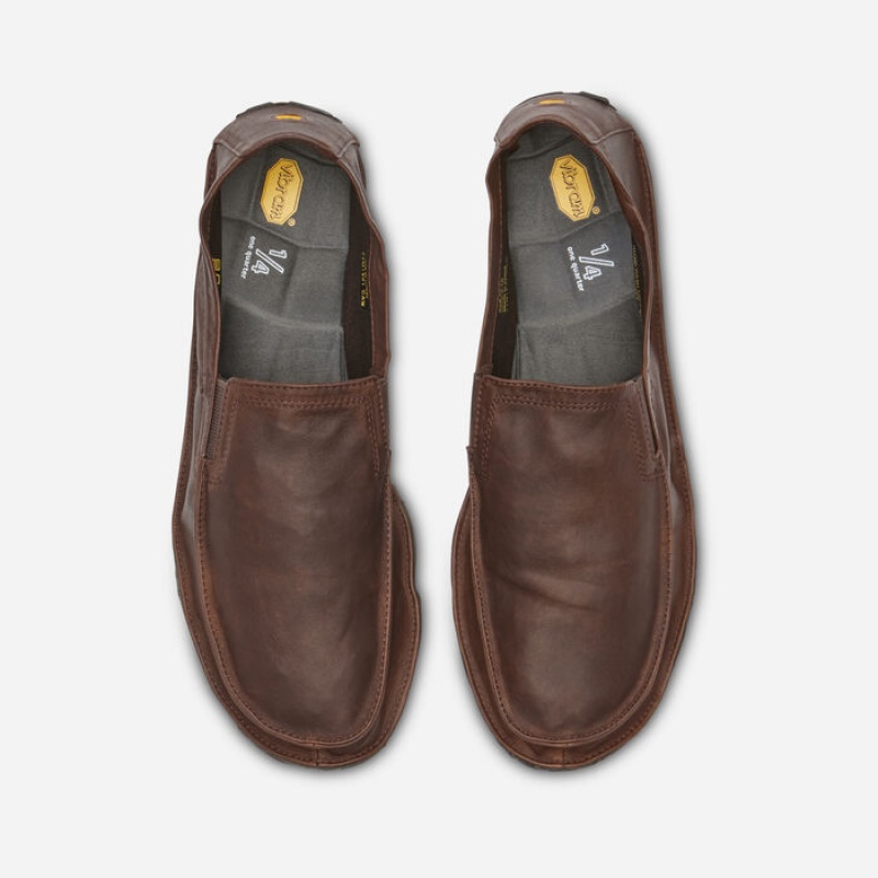 Vibram Leather Men's One Quarter Brown / Black | YBVWK-9243