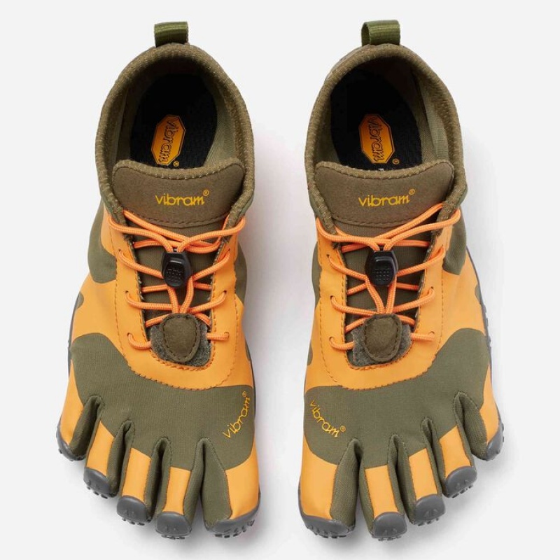 Vibram V-Alpha Military Men's Hiking Shoes Orange / Grey | AUMOW-9260