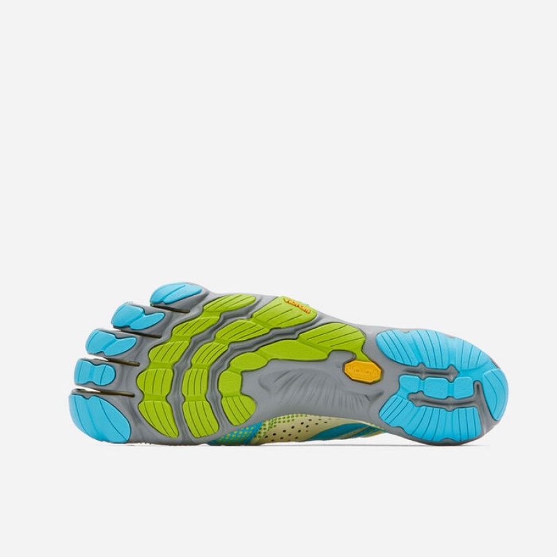 Vibram V-Run Lime Women's Running Shoes Light Green / Blue | BYWLV-6830