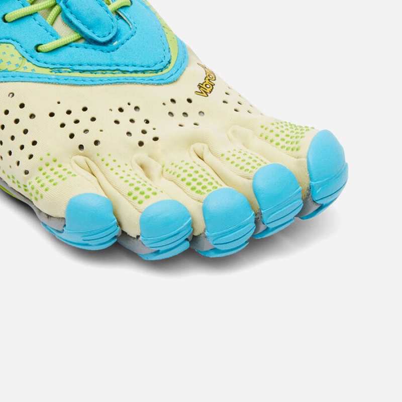 Vibram V-Run Lime Women's Running Shoes Light Green / Blue | BYWLV-6830