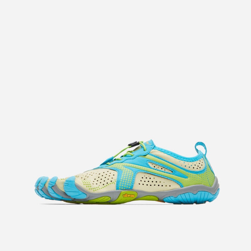 Vibram V-Run Lime Women\'s Training Shoes Light Green / Blue | IJEBV-7320