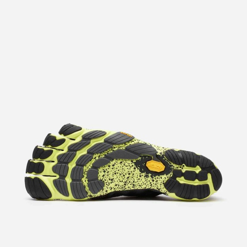 Vibram V-Run Men's Running Shoes Black / Yellow | PQJHF-0461