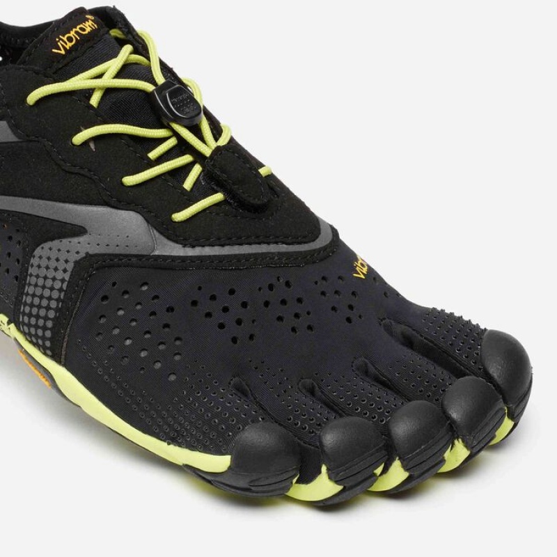 Vibram V-Run Men's Running Shoes Black / Yellow | PQJHF-0461