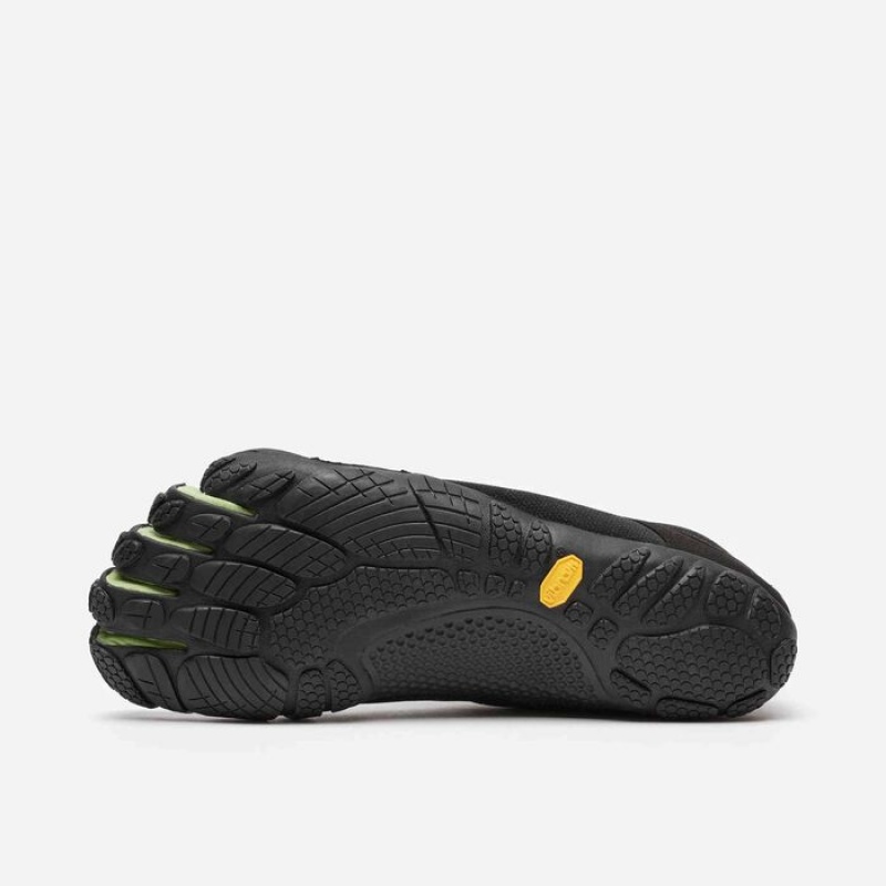 Vibram V-Run Retro Men's Running Shoes Black / Green / Black | LKZXQ-6819