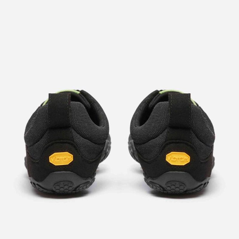 Vibram V-Run Retro Men's Running Shoes Black / Green / Black | LKZXQ-6819