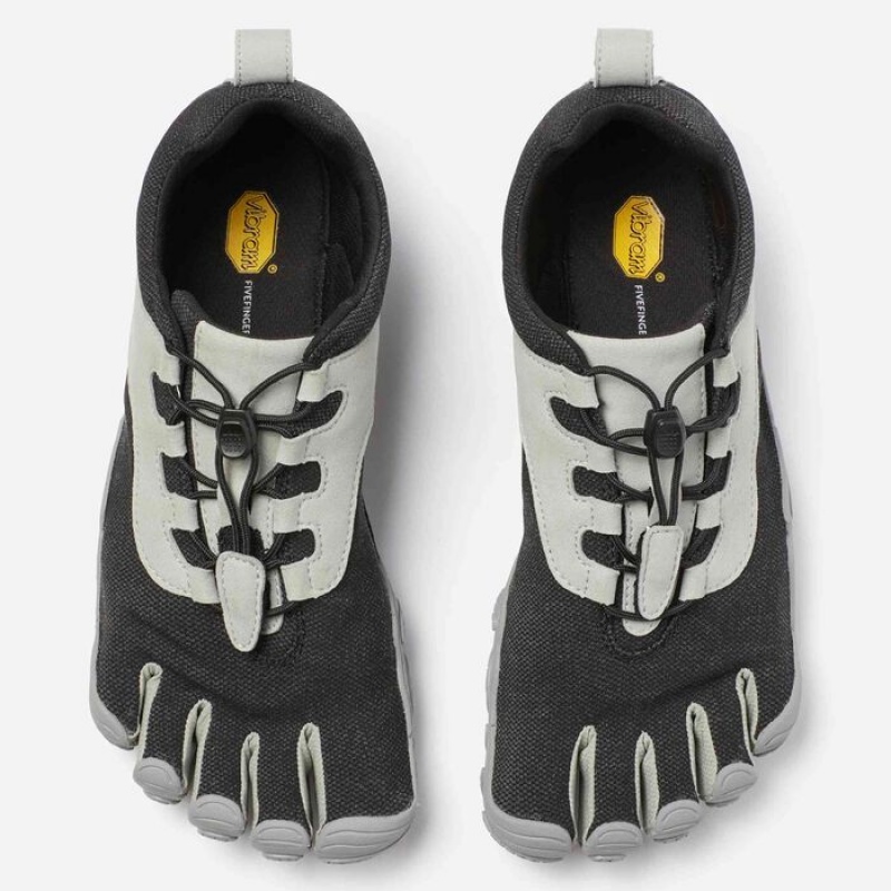 Vibram V-Run Retro Men's Running Shoes Black / Grey | GDLWV-3527