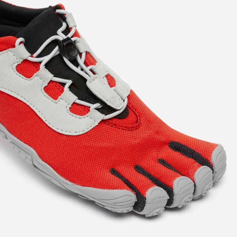 Vibram V-Run Retro Men's Running Shoes Red / Black / Grey | FZEPR-0317