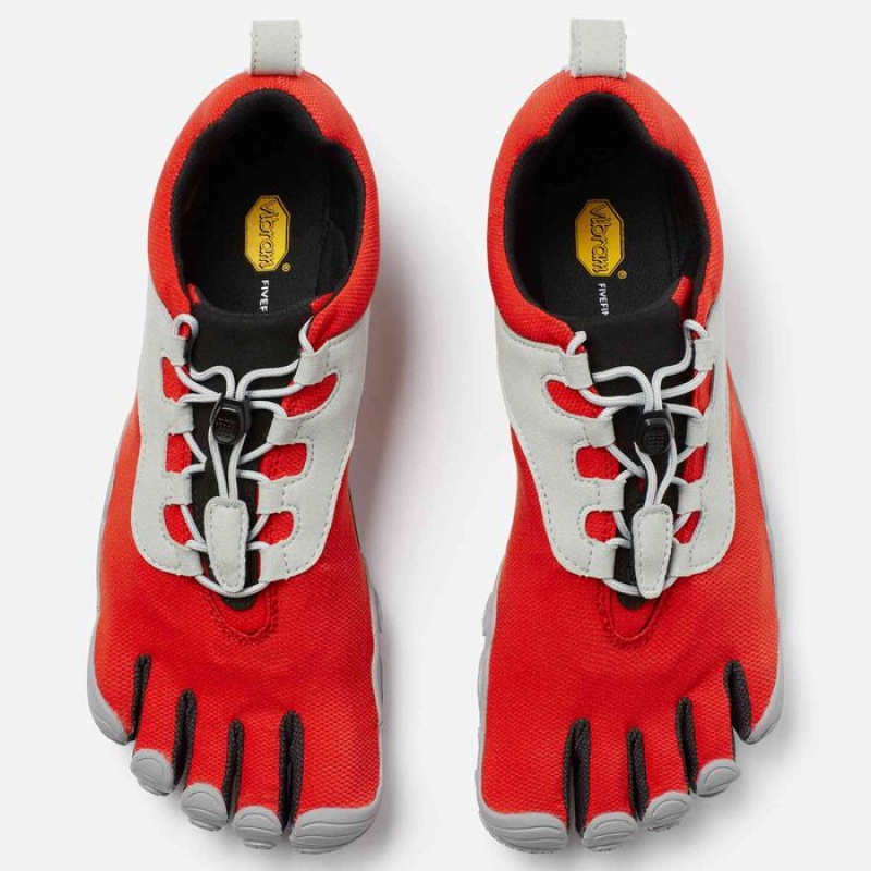 Vibram V-Run Retro Men's Running Shoes Red / Black / Grey | FZEPR-0317