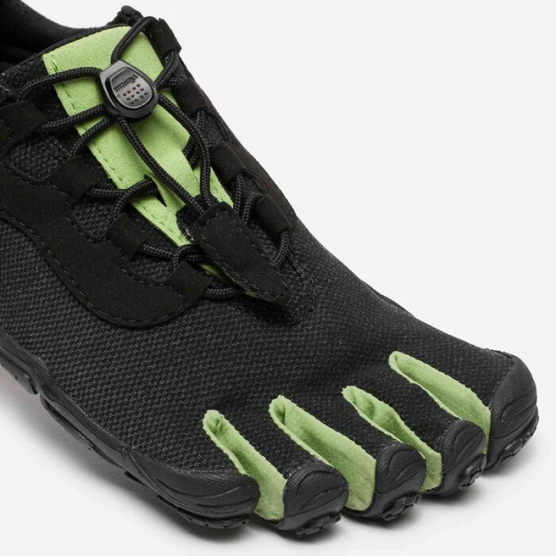 Vibram V-Run Retro Women's Running Shoes Black / Green / Black | YFJZA-0978