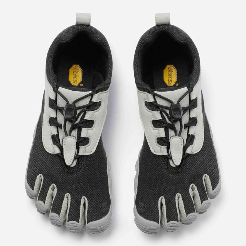 Vibram V-Run Retro Women's Running Shoes Black / Grey | QTWCN-6512