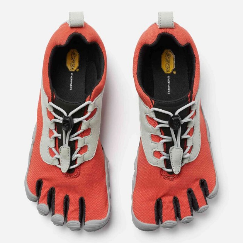 Vibram V-Run Retro Women's Running Shoes Red / Black / Grey | LRAYO-8793