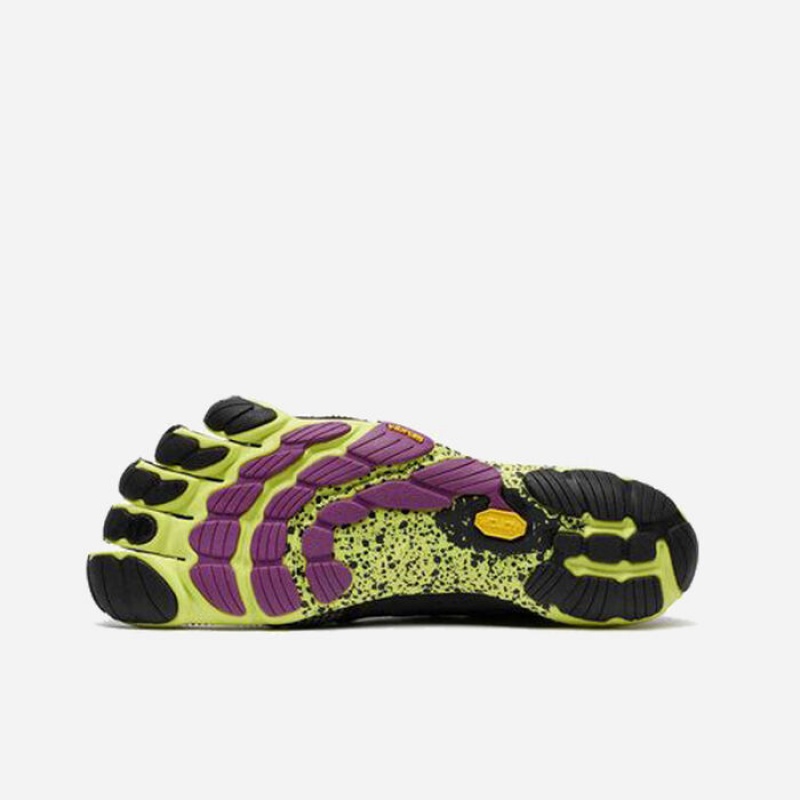 Vibram V-Run Women's Running Shoes Black / Yellow / Purple | OGYTI-0713