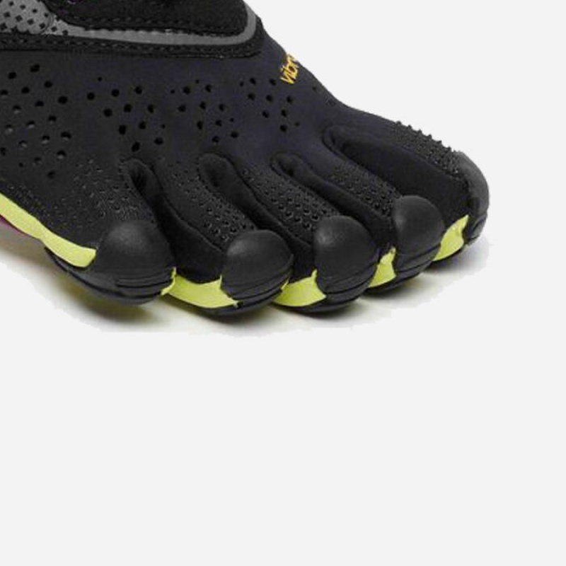 Vibram V-Run Women's Running Shoes Black / Yellow / Purple | OGYTI-0713