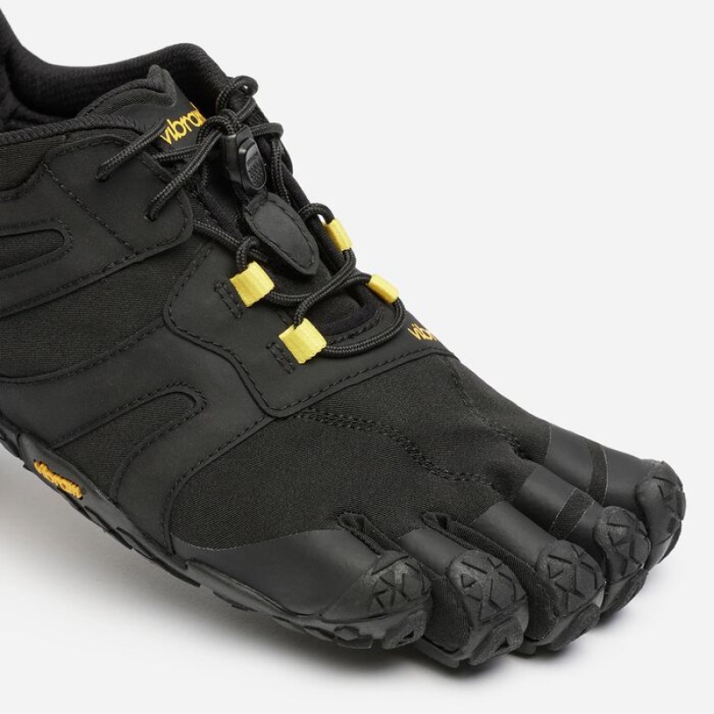 Vibram V-Trail 2.0 Men's Hiking Shoes Black / Yellow | EVZBQ-1829