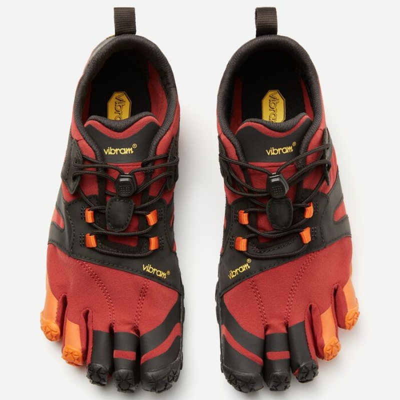 Vibram V-Trail 2.0 Pompeian Men's Running Shoes Red / Black | RPQWU-7513