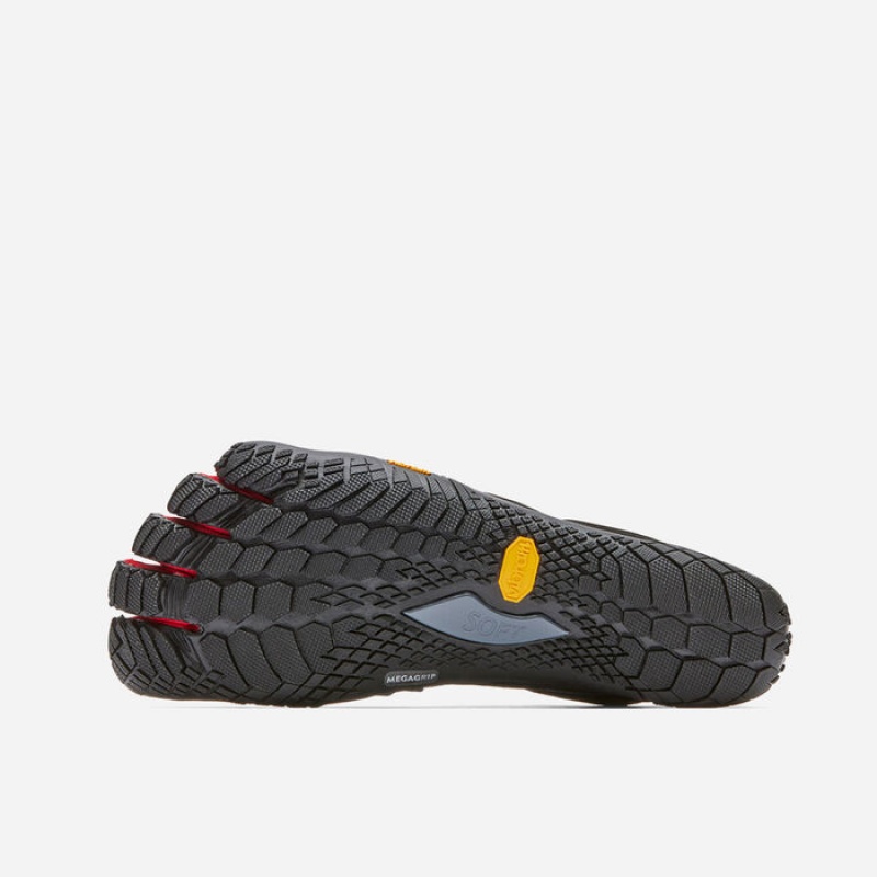 Vibram V-Trek Denim Men's Hiking Shoes Blue / Red | DQISH-0197