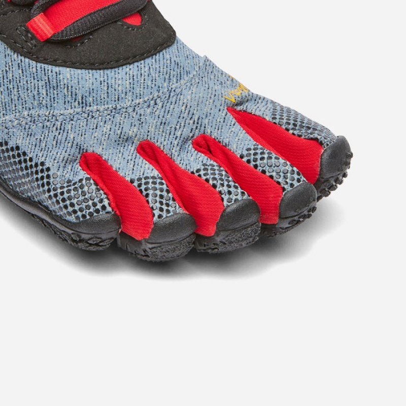 Vibram V-Trek Denim Women's Hiking Shoes Light Blue / Red | BVLKF-7096