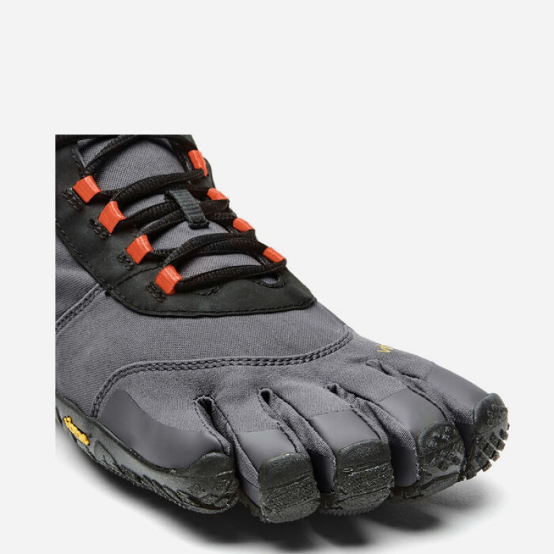 Vibram V-Trek Insulated Men's Hiking Shoes Black / Grey / Red | JRVFS-4273